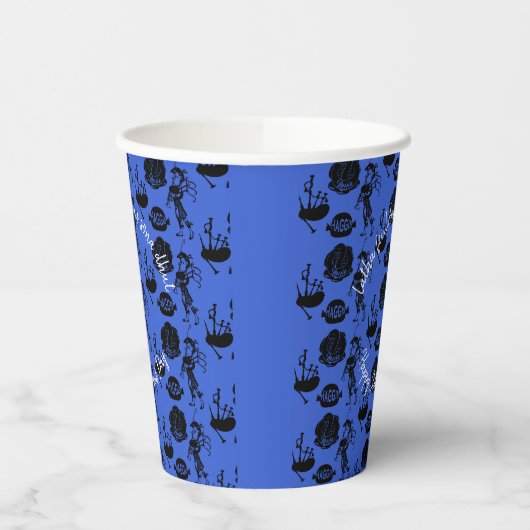 Gobelets En Papier Joyeux St Andrew Day Haggis Bagpipe Nessie (Gauche)