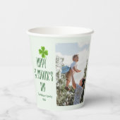 Gobelets En Papier Joyeux St. patrick jour photo de famille Shamrock (Verso)