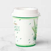 Gobelets En Papier Joyeux Sukkot Lulav et Motif d'aquarelle Etrog (Droite)