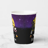 Gobelets En Papier Joyeux Vampires du parti Halloween violet (Gauche)