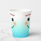 Gobelets En Papier Joyeux visage de Snowman (Droite)