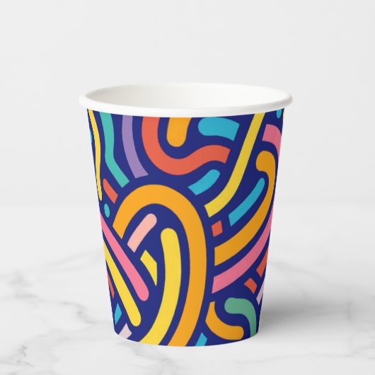 Gobelets En Papier Joyful Color Pattern  (Recto)