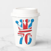 Gobelets En Papier Jubilé de platine Reine Elizabeth 70 ans (Recto)