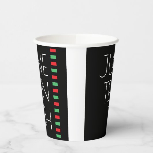 Gobelets En Papier Jumelage rouge noir vert (Gauche)