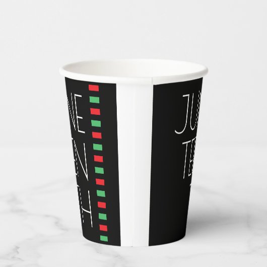 Gobelets En Papier Jumelage rouge noir vert (Droite)