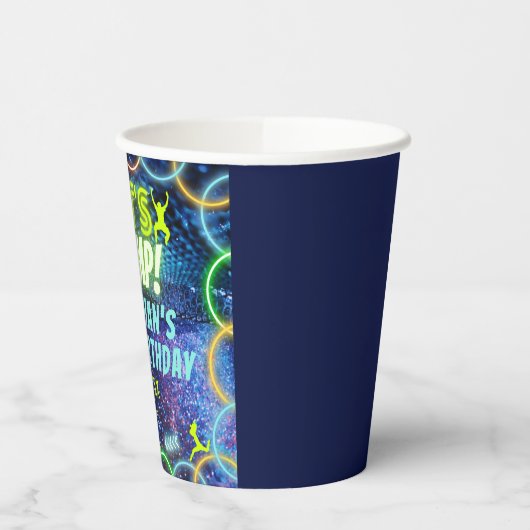 Gobelets En Papier Jump Bounce Trampoline Party Neon Green Glow (Gauche)