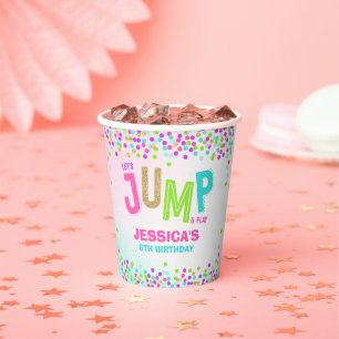 Gobelets En Papier Jump Trampoline Anniversaire Fête Fournitures Déco