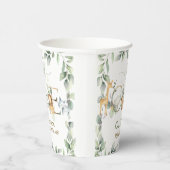 Gobelets En Papier Jungle Animaux Végétation Sauvage Un 1er anniversa (Droite)