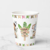 Gobelets En Papier Jungle Safari Animaux Anniversaire Party Paper Cup (Verso)