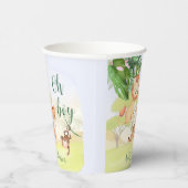 Gobelets En Papier Jungle Safari Animaux Oh Baby shower Garçon (Droite)