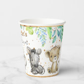 Gobelets En Papier Jungle Safari Baby shower tasse de papier (Verso)