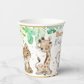 Gobelets En Papier Jungle Safari Baby shower tasse de papier (Recto)