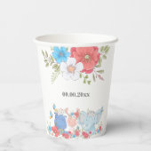 Gobelets En Papier Jungle safari mignon bébé animaux tropicaux fête (Verso)