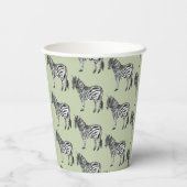 Gobelets En Papier Jungle Zebra Motif sauvage (Verso)