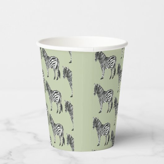 Gobelets En Papier Jungle Zebra Motif sauvage (Droite)