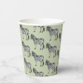 Gobelets En Papier Jungle Zebra Motif sauvage (Recto)