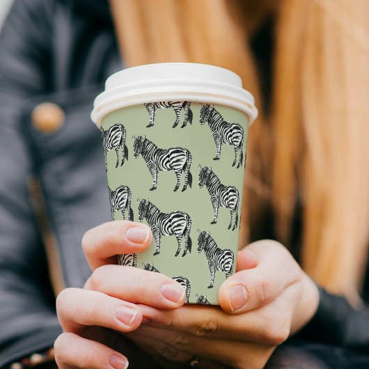 Gobelets En Papier Jungle Zebra Motif sauvage