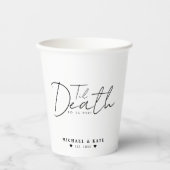 Gobelets En Papier Jusqu'à ce que la mort nous sépare Mariage blanc (Recto)