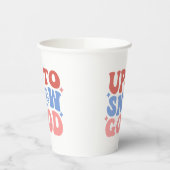 Gobelets En Papier Jusqu'à la neige bonne - Design d'hiver amusant (Gauche)