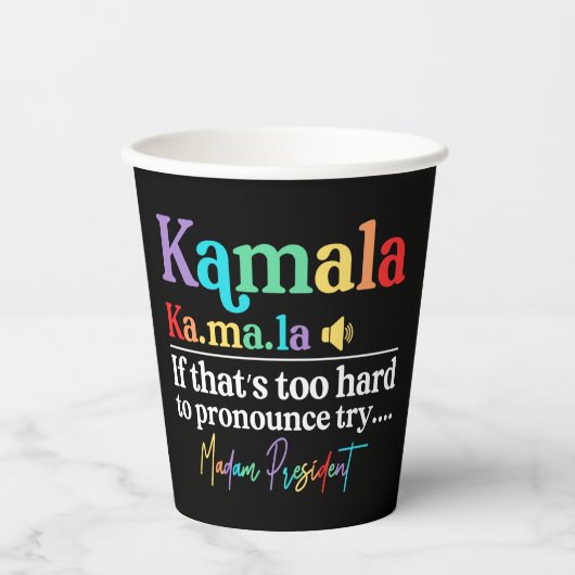Gobelets En Papier Kamala Harris (Recto)