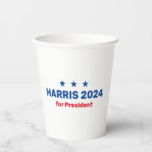 Gobelets En Papier Kamala Harris Pour Président 2024 (Recto)