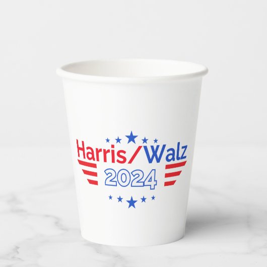 Gobelets En Papier Kamala Harris Tim Walz Election 2024 (Recto)