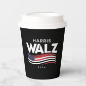 Gobelets En Papier Kamala Harris Tim Walz Valse 2024 Election (Recto)