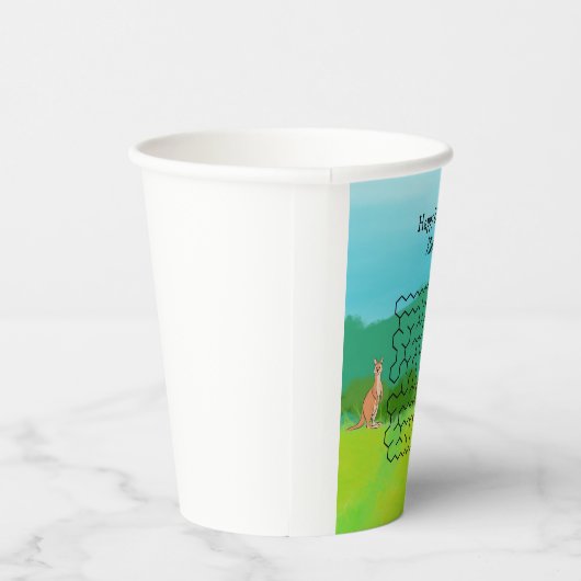 Gobelets En Papier Kangaroo et Maze Feuille tasses de papier d'annive (Droite)