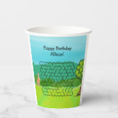 Gobelets En Papier Kangaroo et Maze Feuille tasses de papier d'annive (Recto)