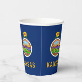Gobelets En Papier Kansan Flag & Seal, Flag of Kansas (Droite)