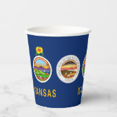 Gobelets En Papier Kansan Flag & Seal, Flag of Kansas (Recto)