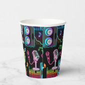 Gobelets En Papier Karaoke Neon Glow Singing Music Party (Droite)