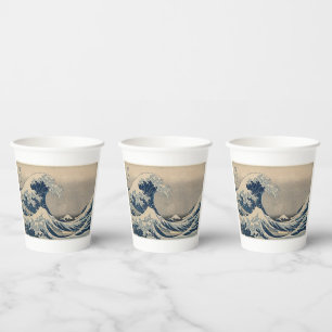 Gobelets En Papier Katsushika Hokusai. La Grande Vague au large de Ka