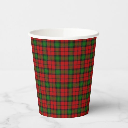 Gobelets En Papier Kerr Clan Scottish Plaid Motif Christmas (Gauche)