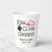 Gobelets En Papier Kiss My Class Goodbye Funny Graduation (Verso)