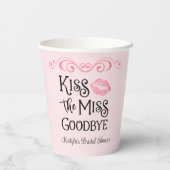 Gobelets En Papier Kiss The Miss Goodbye Fête des mariées (Verso)