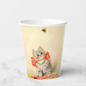 Gobelets En Papier Kitten avec ruban rouge (Verso)