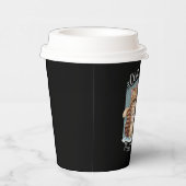 Gobelets En Papier Kitten Cat and Snowman Friends Share Coffee Winter (Droite)