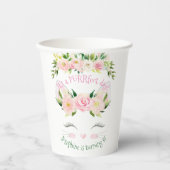 Gobelets En Papier Kitten Chat Kitty Anniversaire Floral (Recto)