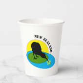 Gobelets En Papier Kiwi Bird & New Zealand party / boissons (Recto)