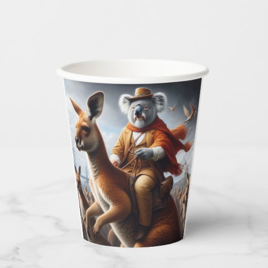 Gobelets En Papier Koala Kangaroo Rider (Recto)