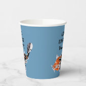 Gobelets En Papier Koi Fish Illustration Orange, fête d'anniversaire  (Gauche)