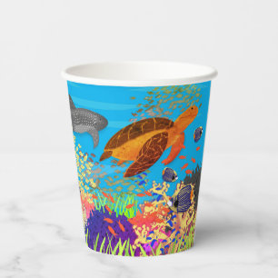 Gobelets En Papier La barrière de corail colorée de Ningaloo