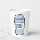 Gobelets En Papier La bière peut illustrer Retro Design de l'amateur  (Recto)