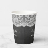 Gobelets En Papier La collection de Mariages Chalkboard & Lace (Droite)