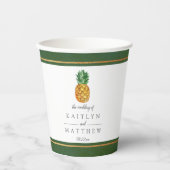 Gobelets En Papier La collection de Mariages d'ananas tropicaux (Recto)