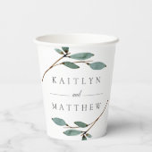 Gobelets En Papier La collection de Mariages de liss botaniques (Verso)