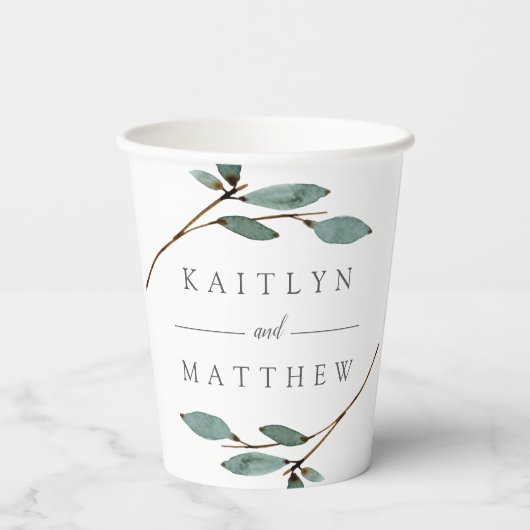 Gobelets En Papier La collection de Mariages de liss botaniques (Verso)