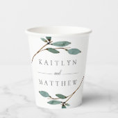 Gobelets En Papier La collection de Mariages de liss botaniques (Recto)