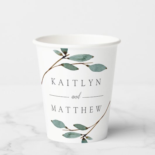 Gobelets En Papier La collection de Mariages de liss botaniques (Recto)